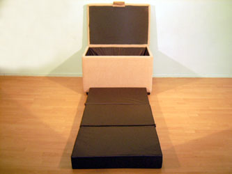 ottoman storage box with foam bed